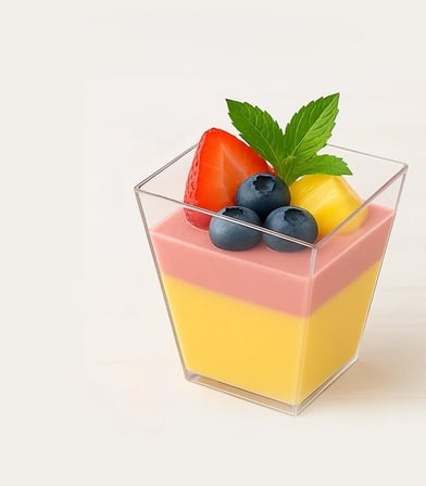 6 Adet Kapaklı Magnolia Tiramisu Kabı Şeffaf Mika Tatlı Kabı Buzdolabına Uygun Tekrar Kullanılabilir Saklama Kabı (20, Prizma)