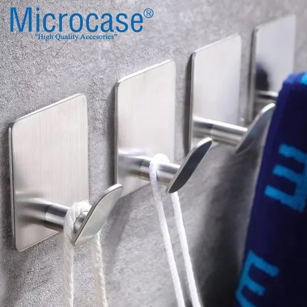 Yapışkanlı Paslanmaz Çelik Banyo Mutfak Eşya Havlu Vb Metal Askılık - AL5180 2 ADET (Siyah)