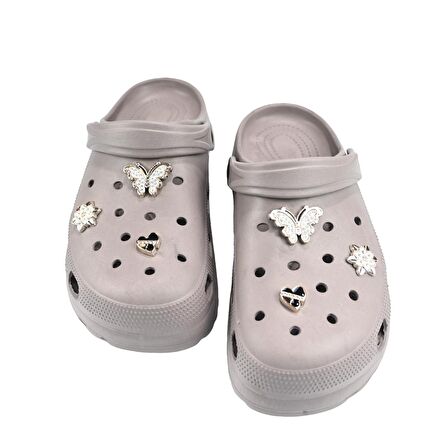 SİA ÇANTA TAŞLI SÜSLÜ KELEBEKLİ HAFİF RAHAT SANDALET CROCS TERLİK