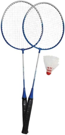 Universal Universal 2 Raket 3 Top Badminton Set Badmi̇nton Raket/top, Unisex, Gri, Large