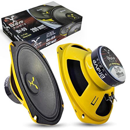 OTO MIDRANGE OVAL 6X9 200W KAPAKLI 2 ADET BRAVE BR-69