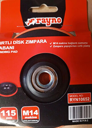 RAYNO 115MM CIRTLI DİSK ZIMPARA TABANI