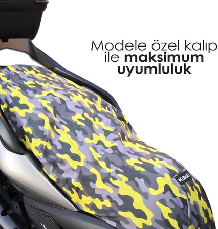 deeb Honda Forza 250 Kamuflaj Sele Kılıfı Örtüsü (Düz Siyah)