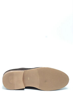 Kahverengi Hakiki Süet Full Brogue İşlemeli Hafif Eva Tabanlı Klasik Erkek Ayakkabı