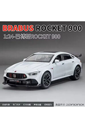 1:24 Brabus Rocket 900 Diecast Model Araba Mercedes Amg gtr Beyaz Diecast Model Araba Brabus