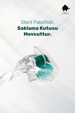 0,50MM 540 Iğneli Saç ve Cilt Bakım Dermaroller - Orijinal Titanyum Iğneli - Serum Seti Hediyeli