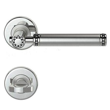 CONDI 303T SATEN KROM ROZETLI KAPI KOLU SATEN KROM ROZETLİ WC (TK)