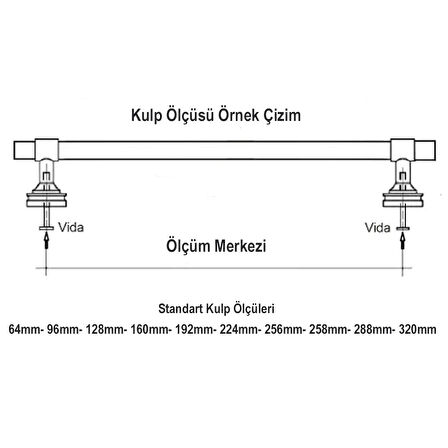 ERKUL 715 PETUNYA MATSİYAH KULP 320 MM