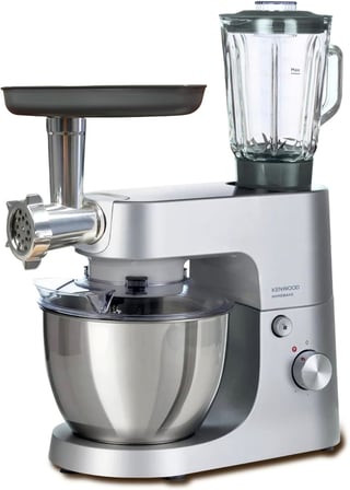 Homebake Pro Mutfak Şefi KHH01.220SI - Kıyma Aparatlı, ThermoResist Blender, Hamur Yoğurma Makinesi, Stand Mikser, 1400 Watt, 5 Litre Paslanmaz Çelik Geniş Hazne, Sıçrama Önleyici Kapak