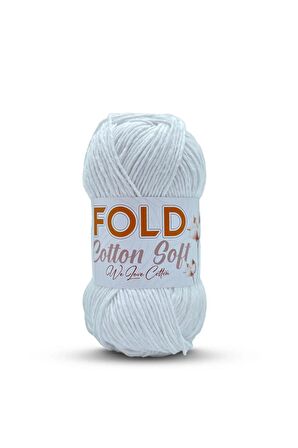 Fold Yarn Cotton Soft - Beyaz