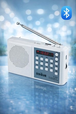 Y096 Deprem Radyosu Bluetoothlu Şarjlı Acil Durum Radyosu FM/USB/TF Kart Destekli LED Fenerli Radyo