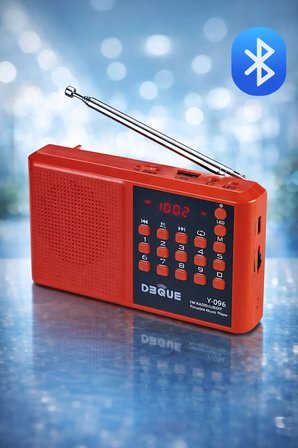 Y096 Deprem Radyosu Bluetoothlu Şarjlı Acil Durum Radyosu FM/USB/TF Kart Destekli LED Fenerli Radyo