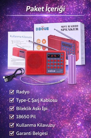 Y096 Deprem Radyosu Bluetoothlu Şarjlı Acil Durum Radyosu FM/USB/TF Kart Destekli LED Fenerli Radyo