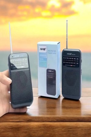 NS-8138 FM / AM / SW 3 Bant Deprem Çantasına Uygun Taşınabilir Cep Radyosu | Pilli Mini Radyo