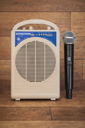 SK-290 Kablosuz Mikrofonlu Ses Amplifikatörü | Bluetooth USB MP3 | 30W Taşınabilir Rehber Amfisi
