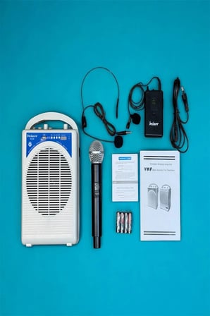 SK-290 Kablosuz Mikrofonlu Ses Amplifikatörü | Bluetooth USB MP3 | 30W Taşınabilir Rehber Amfisi