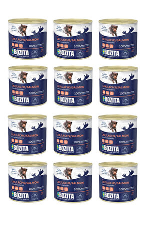 Bozita Tahılısz Somon Balıklı Köpek Konservesi 625 Gr. X 12 Adet