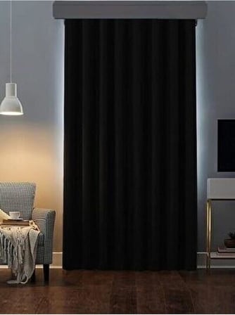 Beyazıt Tekstil Blackout Karartma Siyah Fon Perde Siyah 300 x 260 byzt495