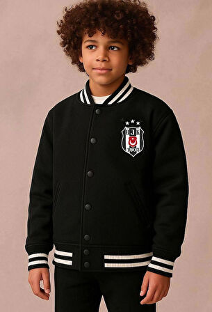 ERKEK ÇOCUK PAMUKLU BEŞİKTAŞLI KOLEJ CEKETİ - KABANI - MONT