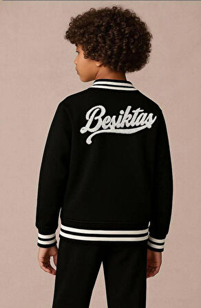 ERKEK ÇOCUK PAMUKLU BEŞİKTAŞLI KOLEJ CEKETİ - KABANI - MONT