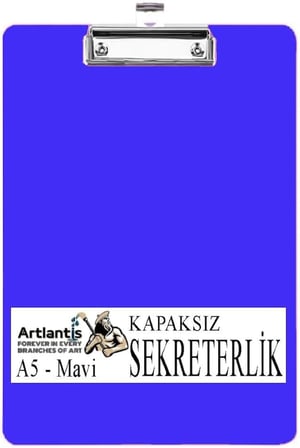 Sekreterlik Kapaksız A5 Küçük Boy 1 Adet Renkli Kapaksız Sekreterlik Klipsli Metal Mekanizmalı 80 Yaprak Kapasiteli Ofis Siyah