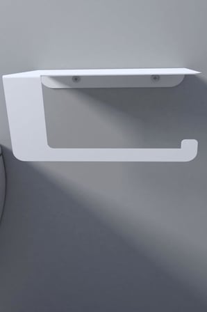 Metal Beyaz Telefon Raflı Tuvalet Kağıtlık, Wc Kağıtlık MT44B