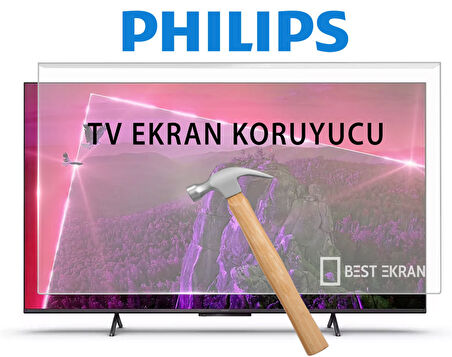 Philips 55PUS8500 TV EKRAN KORUYUCU - Philips 55" inç 139 cm Atmos Titan OS Ambilight Qled 
