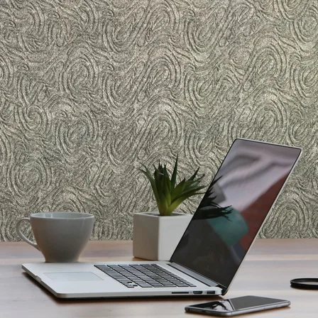 3D Kendinden Yapışkanlı Duvar Kağıdı Yeni Nesil Akustik Keçe Panel Dalgalı Desen 52x98 cm (Açık Gri, 2 Adet 1 m²)