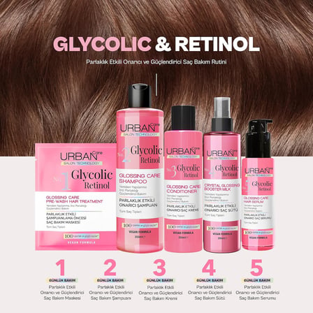 Glycolic Retinol Parlaklık Etkili Onarıcı Saç Bakım Serumu-100ml-Gloss