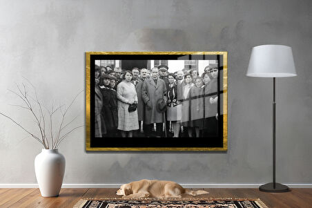 Gazi Mustafa Kemal Atatürk ÖZEL SERİ^# Miyrem  Design Cam Tablo  Model: 01