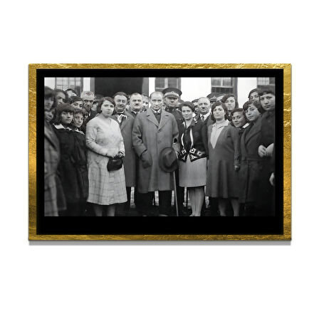 Gazi Mustafa Kemal Atatürk ÖZEL SERİ^# Miyrem  Design Cam Tablo  Model: 01