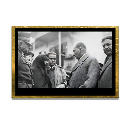 Gazi Mustafa Kemal Atatürk ÖZEL SERİ^# Miyrem  Design Cam Tablo Model: 03