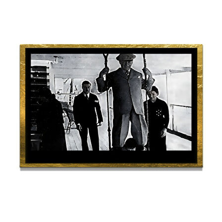 Gazi Mustafa Kemal Atatürk ÖZEL SERİ^# Miyrem  Design Cam Tablo Model: 06