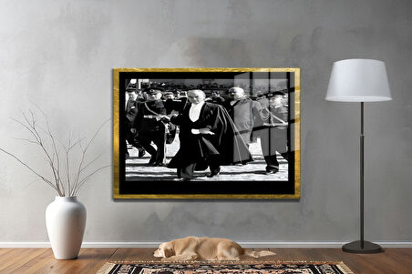 Gazi Mustafa Kemal Atatürk ÖZEL SERİ^# Miyrem  Design Cam Tablo Model: 08