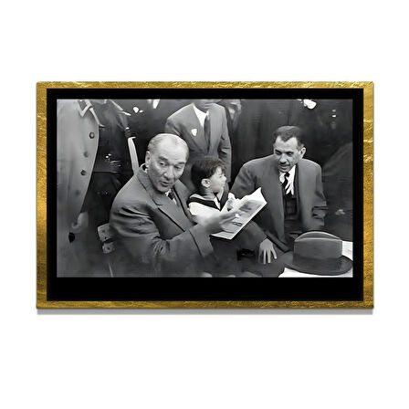 Gazi Mustafa Kemal Atatürk ÖZEL SERİ^# Miyrem  Design Cam Tablo Model: 15