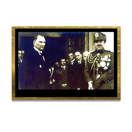Gazi Mustafa Kemal Atatürk ÖZEL SERİ^# Miyrem  Design Cam Tablo Model: 17