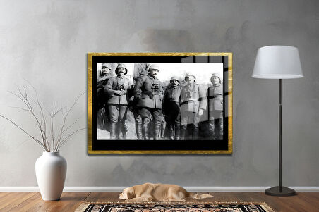 Gazi Mustafa Kemal Atatürk ÖZEL SERİ^# Miyrem  Design Cam Tablo Model: 19