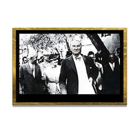 Gazi Mustafa Kemal Atatürk ÖZEL SERİ^# Miyrem  Design Cam Tablo Model: 19