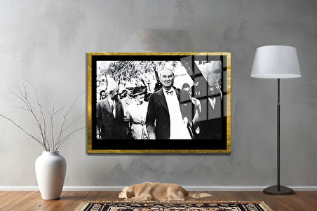 Gazi Mustafa Kemal Atatürk ÖZEL SERİ^# Miyrem  Design Cam Tablo Model: 20