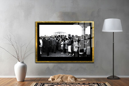 Gazi Mustafa Kemal Atatürk ÖZEL SERİ^# Miyrem  Design Cam Tablo Model: 21