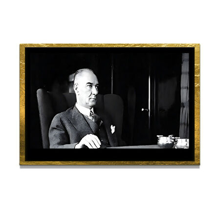 Gazi Mustafa Kemal Atatürk ÖZEL SERİ^# Miyrem  Design Cam Tablo Model: 21