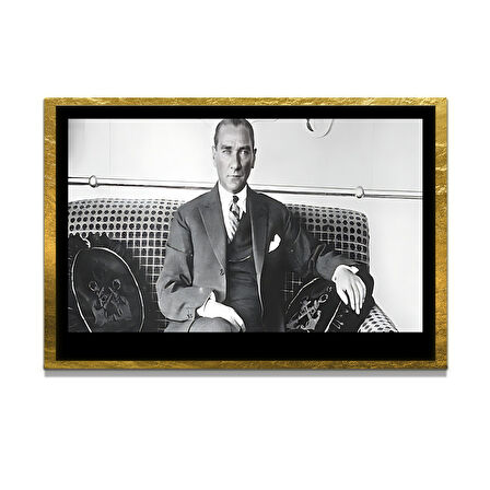 Gazi Mustafa Kemal Atatürk ÖZEL SERİ^# Miyrem  Design Cam Tablo Model: 23