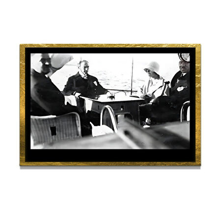 Gazi Mustafa Kemal Atatürk ÖZEL SERİ^# Miyrem  Design Cam Tablo Model: 25
