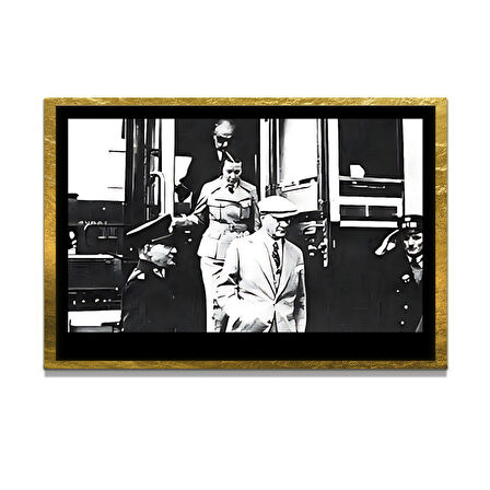 Gazi Mustafa Kemal Atatürk ÖZEL SERİ^# Miyrem  Design Cam Tablo Model: 28