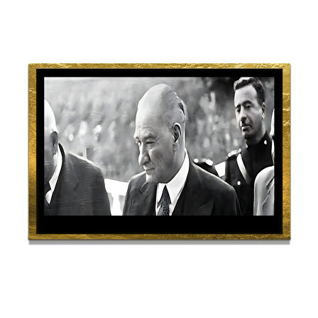 Gazi Mustafa Kemal Atatürk ÖZEL SERİ^# Miyrem  Design Cam Tablo Model: 30