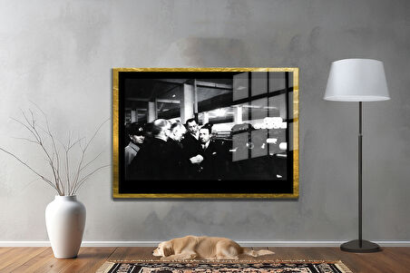 Gazi Mustafa Kemal Atatürk ÖZEL SERİ^# Miyrem  Design Cam Tablo Model: 31