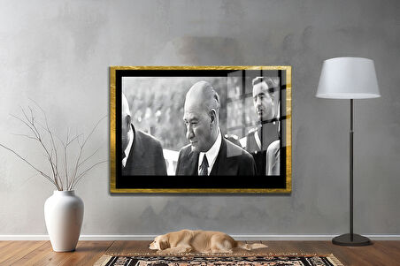 Gazi Mustafa Kemal Atatürk ÖZEL SERİ^# Miyrem  Design Cam Tablo Model: 32