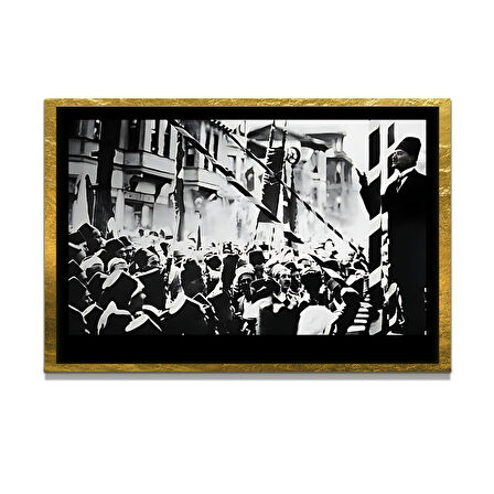 Gazi Mustafa Kemal Atatürk ÖZEL SERİ^# Miyrem  Design Cam Tablo Model: 32