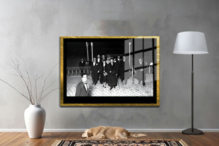 Gazi Mustafa Kemal Atatürk ÖZEL SERİ^# Miyrem  Design Cam Tablo Model: 35