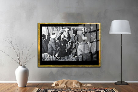 Gazi Mustafa Kemal Atatürk ÖZEL SERİ^# Miyrem  Design Cam Tablo Model: 36